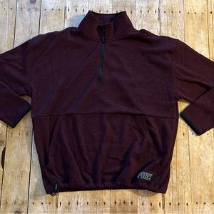 PINK Maroon Zip Up Swearshirt